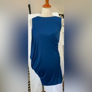 Prada Blue Draped Jersey Dress IT 38 (US 2–4)